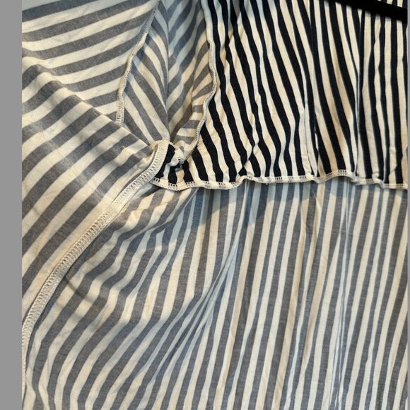 Lively Navy & White Striped Button-Down Pajama Set – Large (Top + Pants) - Picture 7 of 8